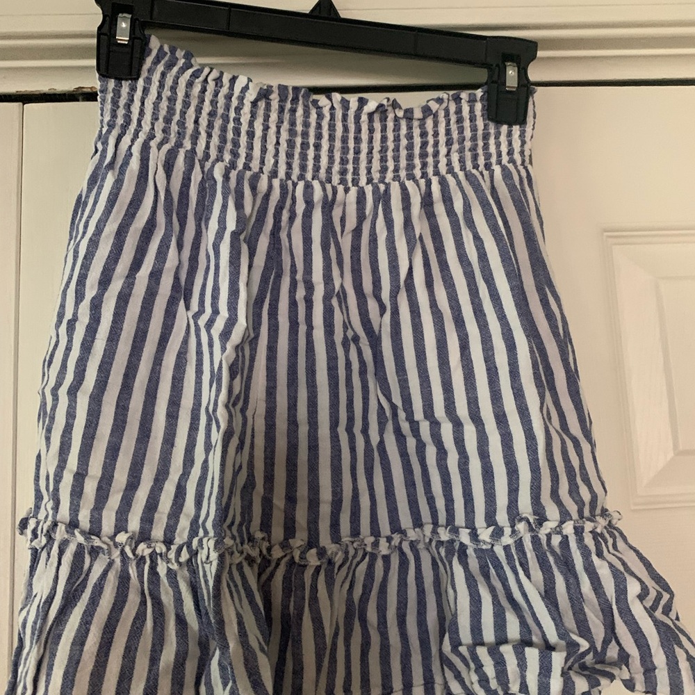 H&M Striped Mini with smocked waist